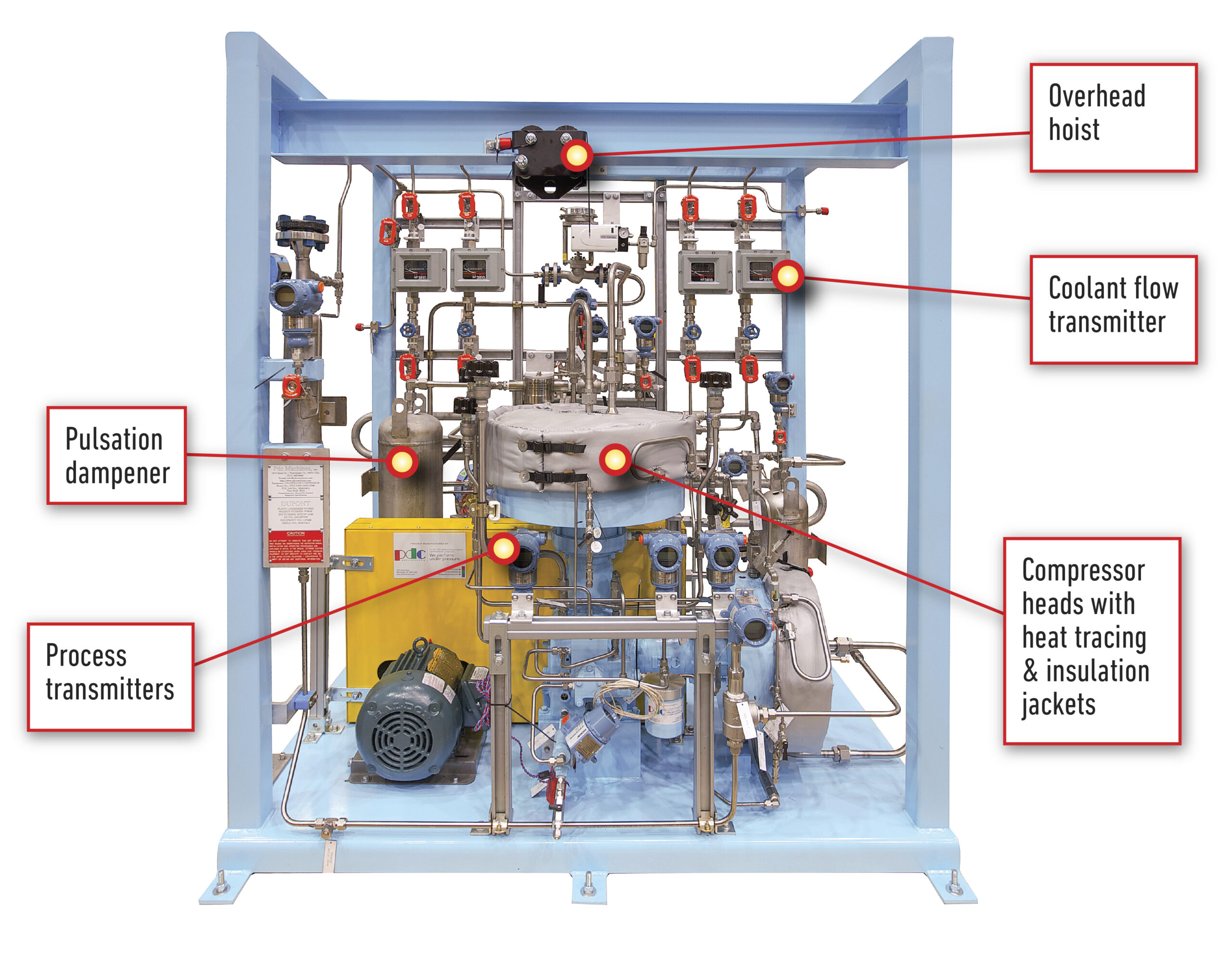 Tetrafluoroethylene compressor
